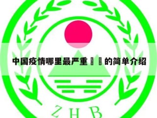 中国疫情哪里最严重㊙️的简单介绍
